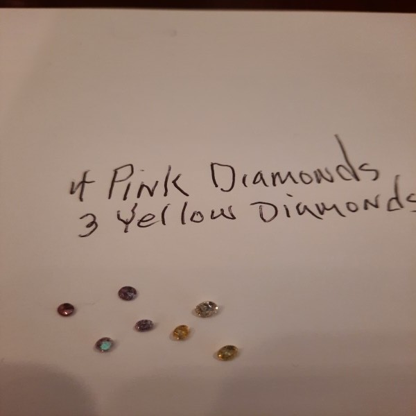  4 Pink diamond 3 yello diamond